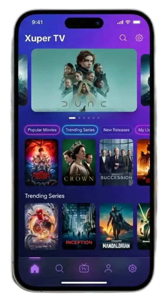Xuper Tv App interface 1